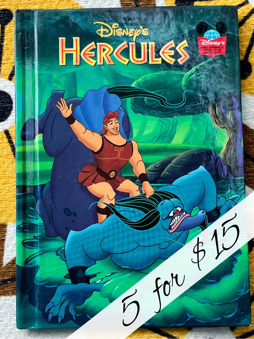 Vintage 1997 Disney Hercules Hardcover Book Wonderful World of Reading